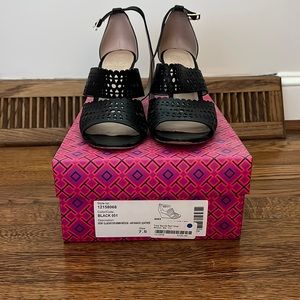 Tory Burch gladiator 85mm leather wedge. Size 7.5.